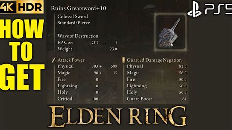 How to Get Ruins Greatsword ELDEN RING Ruins Greatsword Location|Elden Ring Ruin Greatsword ...