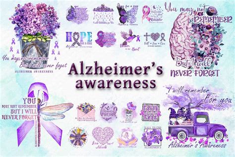 Alzheimer's Awareness PNG Bundle Bundle · Creative Fabrica