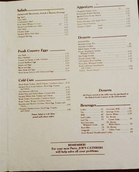 Joe's Deli restaurant Menu albany ny pine hills madison ave - a photo ...