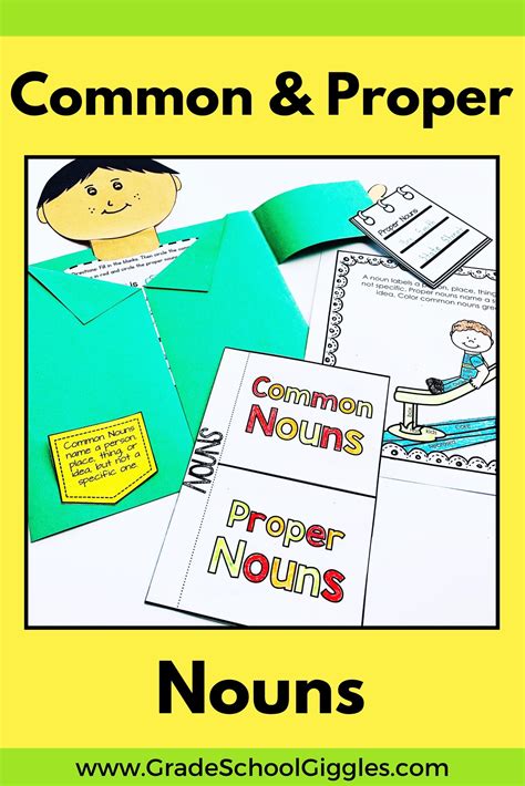 Common and Proper Noun Lesson Ideas for Kids - Grade School Giggles