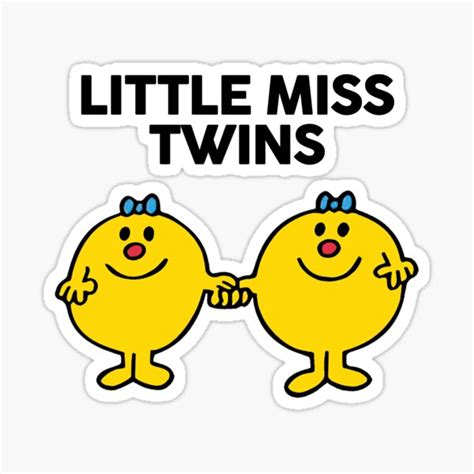 "Little Miss Twins" Sticker for Sale by GillianBotsford | Redbubble