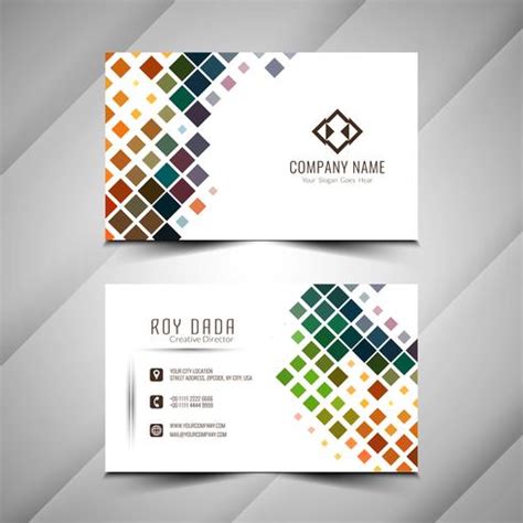 Abstract colorful business card template 253384 Vector Art at Vecteezy