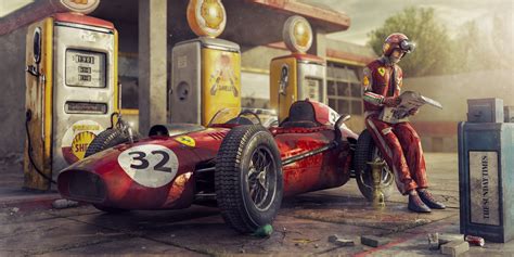 https://www.artstation.com/artwork/WDXvG | Racing, Car wallpapers, Red car