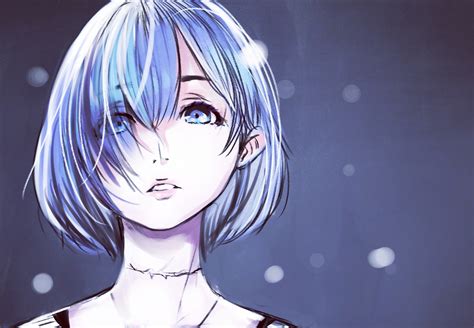 Blue Eyes Anime ~ Anime Blue Hair Eyes 2d Girls Wallpaper Desktop | Lentrisinc