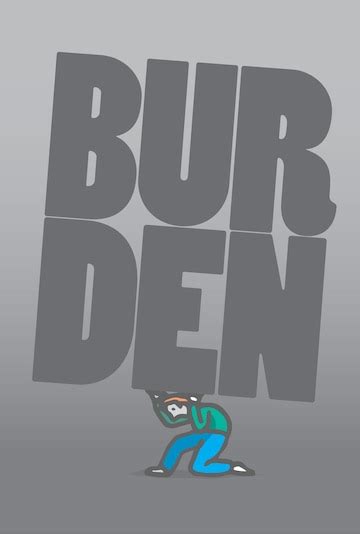 Premium Vector | Guy carrying heavy burden word