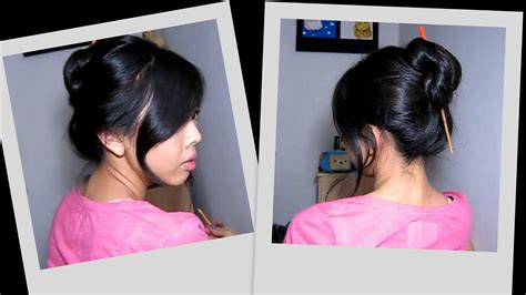 30 Second Chopstick Updo (Great for thick hair!) (With images) | Thick hair styles, Chopstick ...