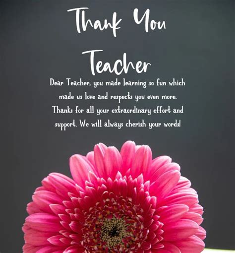Collection : 100 Thank You Teacher Messages And Quotes - What To Write In A Teacher Th ...