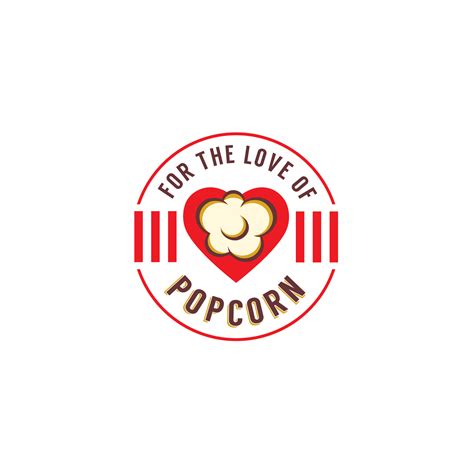 Holiday Popcorn Box Label | 36 Logo Designs for For the Love of Popcorn