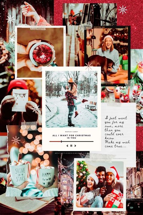 Editable Christmas Song Collage Canva Template ⋆ The Aesthetic Shop