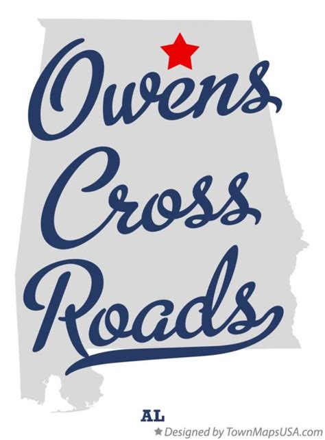 Map of Owens Cross Roads, AL, Alabama