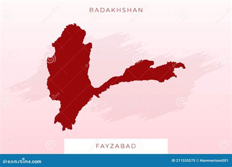 National Map Of Badakhshan Outline, Badakhshan Map Outline, Map Vector ...