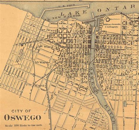 Oswego County New York 1889 Old Wall Map Reprint With | Etsy