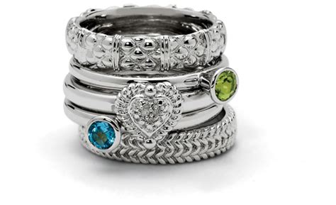 Stackable Mothers Rings- Stacking Sterling Silver Mothers Rings ...