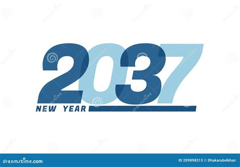 2037 Happy New Year Copper Write On Red Background - 3D Rendering Illustration | CartoonDealer ...