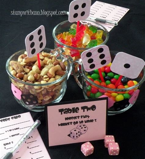 Stamp With Ann: Bunco Night Table Decorations | Bunco party, Bunco food, Bunco snacks