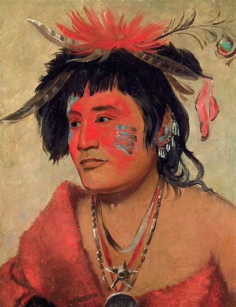 Pah-shee-náu-shaw, a Warrior, 1831, by George Catlin | Native american art, Native american ...