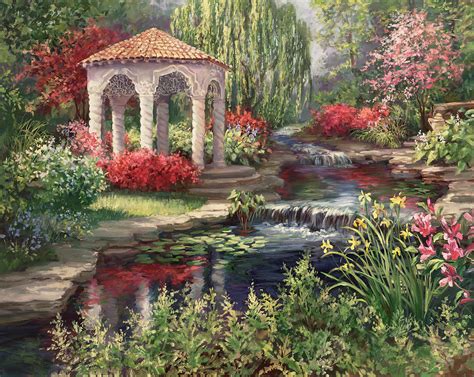 Heaven's Garden Painting by Laurie Snow Hein - Pixels