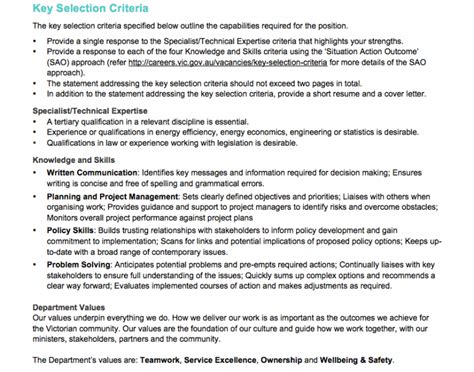 Answering selection criteria 101 - Successful Graduate