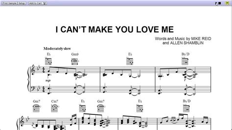 I Can't Make You Love Me by Bonnie Raitt - Piano Sheet Music:Tease - YouTube