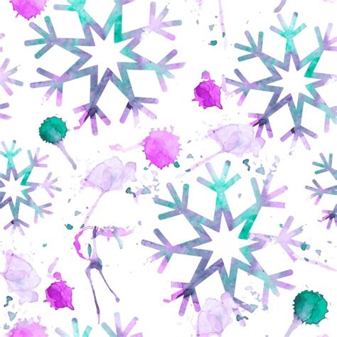 Watercolor Snowflakes - Something Different Linen