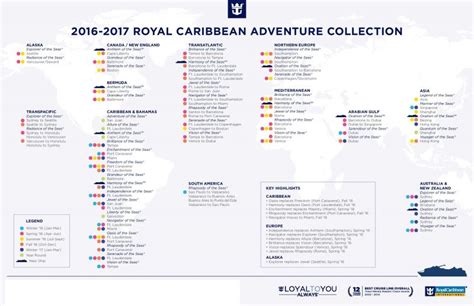 Royal Caribbean International 2016-2017 Itineraries