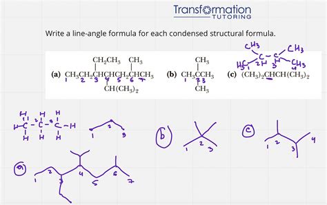 How To Write A Line-Angle Formula From Condensed Structural Formula