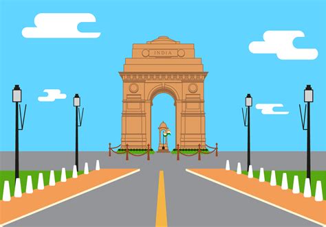 Free India Gate Vector 102742 Vector Art at Vecteezy