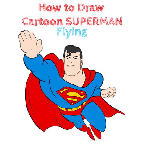 How to Draw Cartoon Superman - How to Draw Easy