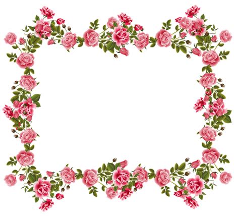 BORDES DE PAGINA CON ROSAS - Imagui | Rose frame, Flower border, Flower ...