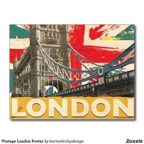 Vintage London Poster Postcard | Zazzle.com | London poster, Vintage ...