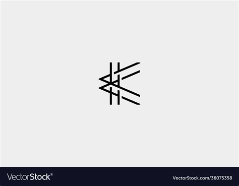 Capital letter k logo design symbol Royalty Free Vector