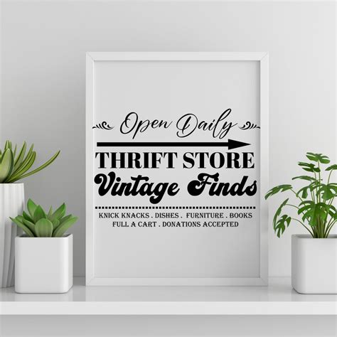 Thrift Store Vintage Finds PNG JPEG Digital Download Printable Art ...