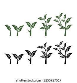 Seed Logo Illustration Plant Growth Illustration Stock Vector (Royalty ...