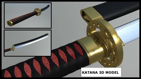 Katana with Sheath Free 3D Model - .blend - Free3D