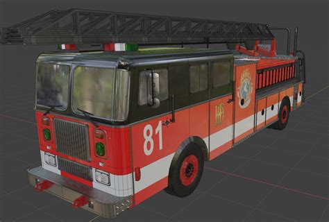 Fire Truck 81 3D model | CGTrader