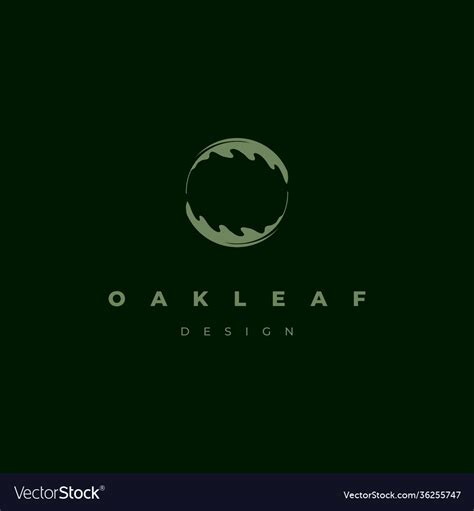 Oak leaf logo design template Royalty Free Vector Image