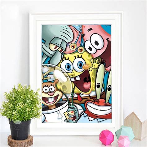 Diamond Painting 5d DIYCartoon Spongebob | Etsy