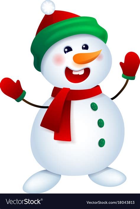 Christmas snowman Royalty Free Vector Image - VectorStock