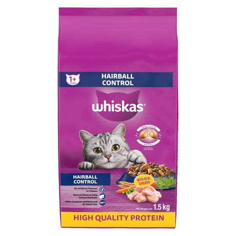 Whiskas Hairball Control with Real Chicken Dry Cat Food | Walmart Canada