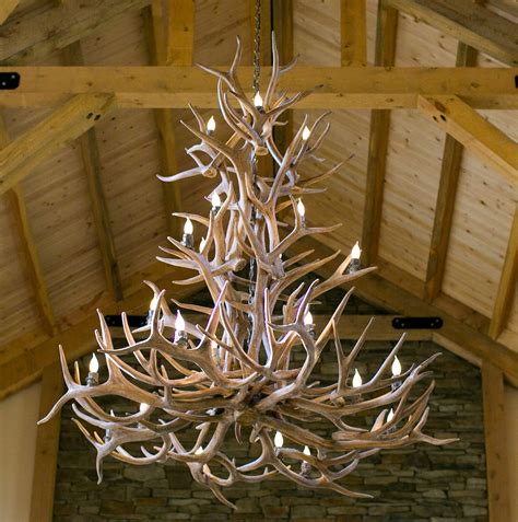 Real Antler Elk / Mule Deer Cascade Chandelier ELKMD-9550