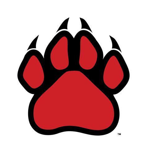 Red Panther Paw Black Background