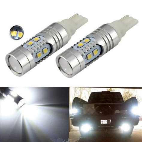 2x 50W T15 W5W CREE Car Backup Reverse LED Lights Lens Bulbs LED ...