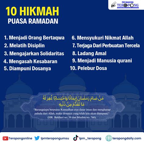 10 Hikmah Puasa Ramadan – UKM-LPM Teropong UMSU