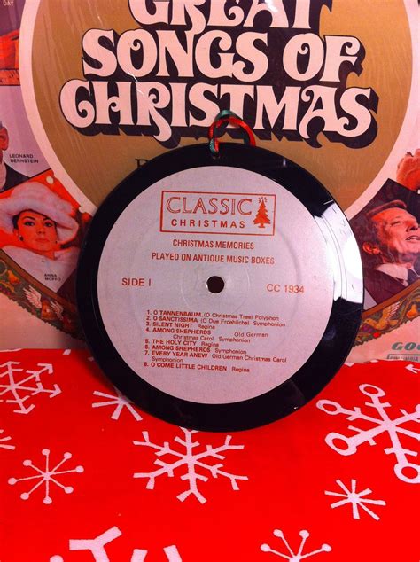 Authentic Vinyl Record Ornament - Great Christmas Gift. $7.99, via Etsy. Awesome looking vinyl ...