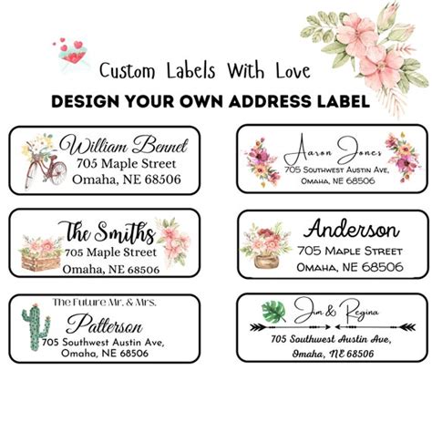 Return Address Labels Clear Address Labels Custom Address | Etsy