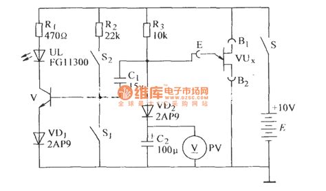 The unijunction transistor speed measuring circuit 1 - Measuring_and_Test_Circuit - Circuit ...