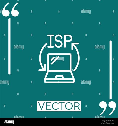 isp vector icon Linear icon. Editable stroke line Stock Vector Image ...