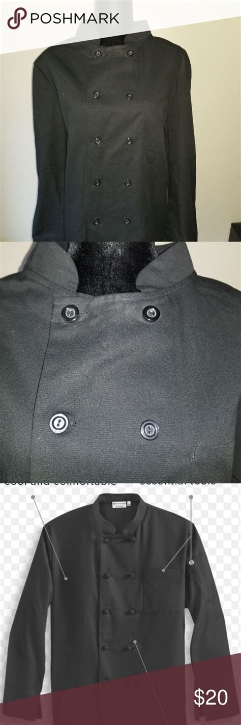 Cintas Chef Coat NWOT | Clothes design, Chef coat, Black long sleeve