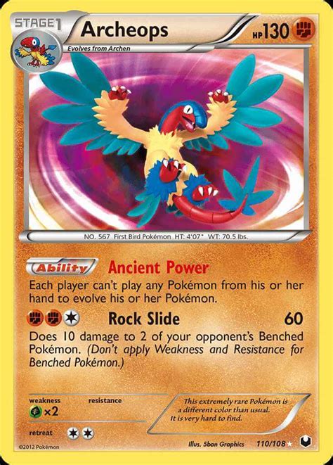 Archeops (bw5-110) - Pokémon Card Database - PokemonCard