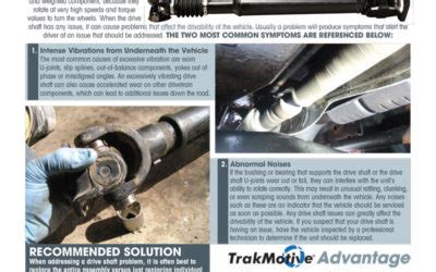 Drive Shaft Assembly Tech Bulletins | TrakMotive